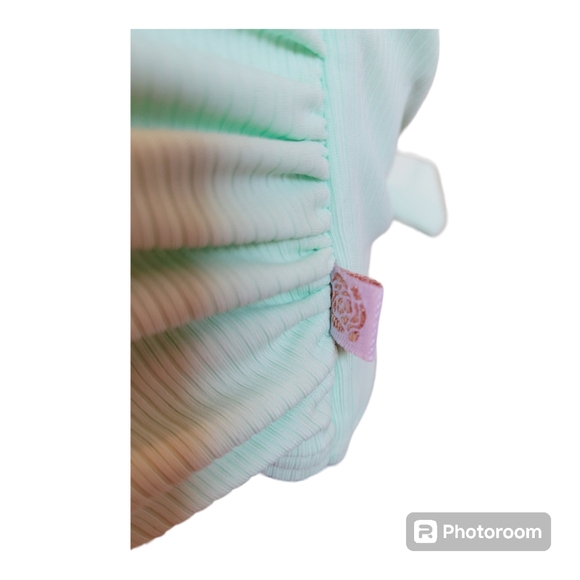 NWOT La Vie en Rose Aqua RIB Bandeau Bikini Top - Picture 4 of 7